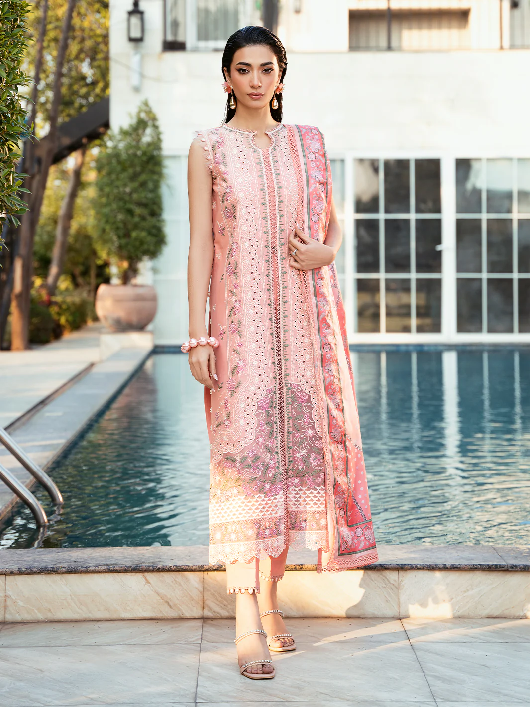 Bin ilyas luxury embroidered lawn collection-3