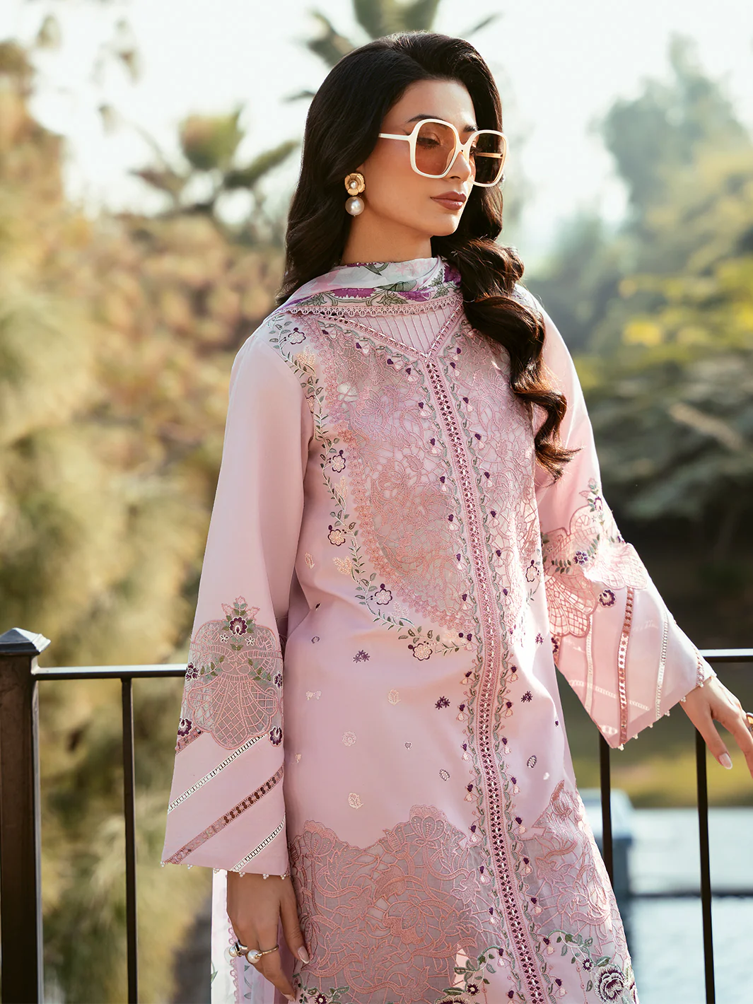 Bin ilyas luxury embroidered lawn collection-2