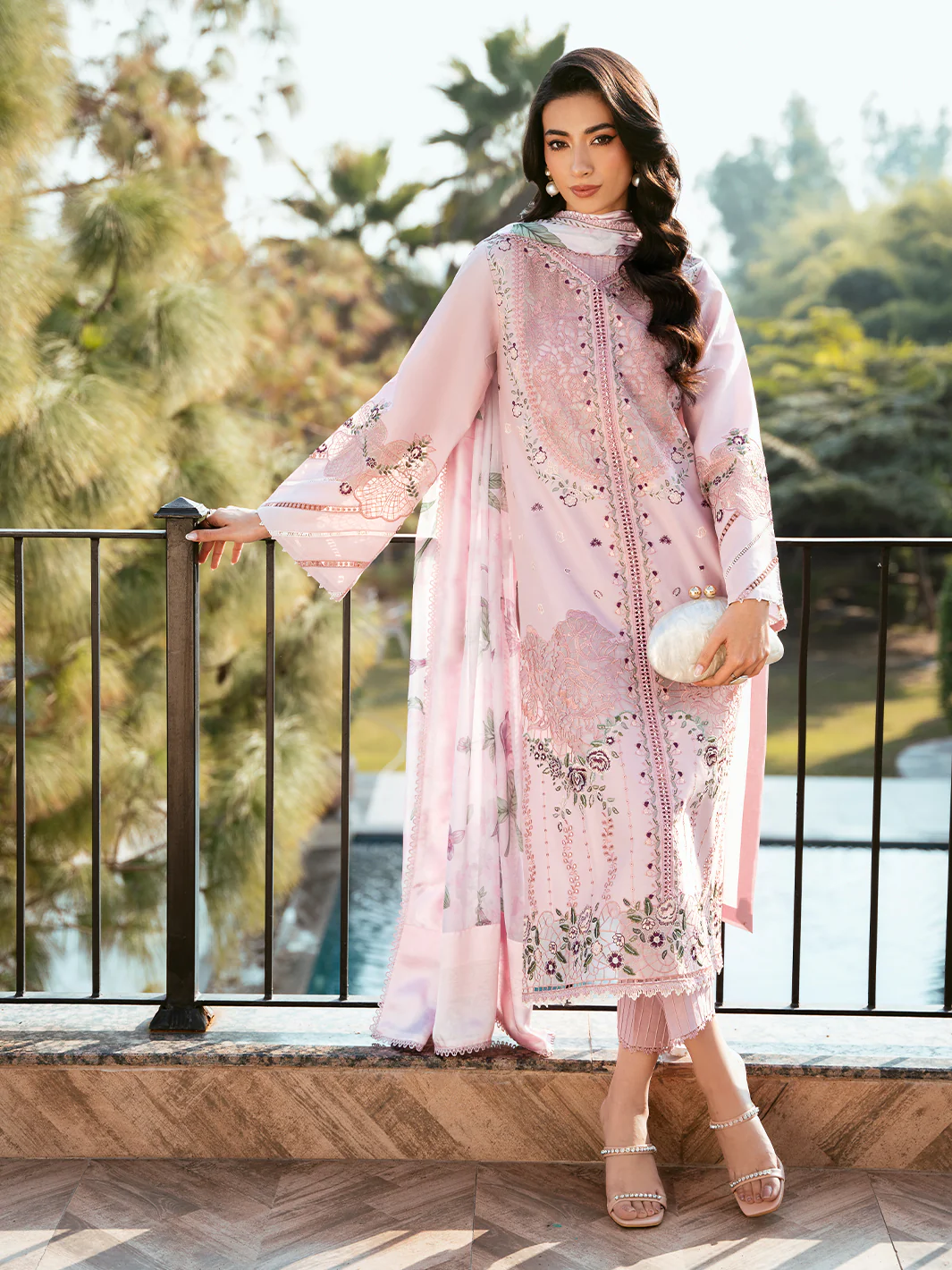 Bin ilyas luxury embroidered lawn collection-2