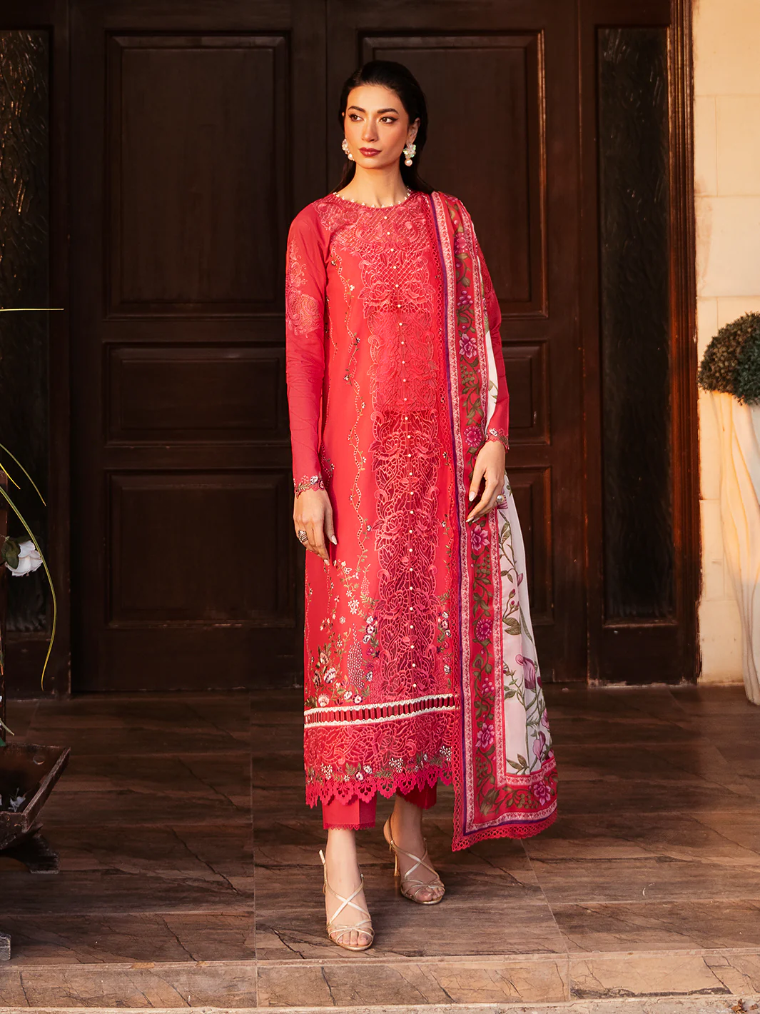 Bin ilyas luxury embroidered lawn collection-5