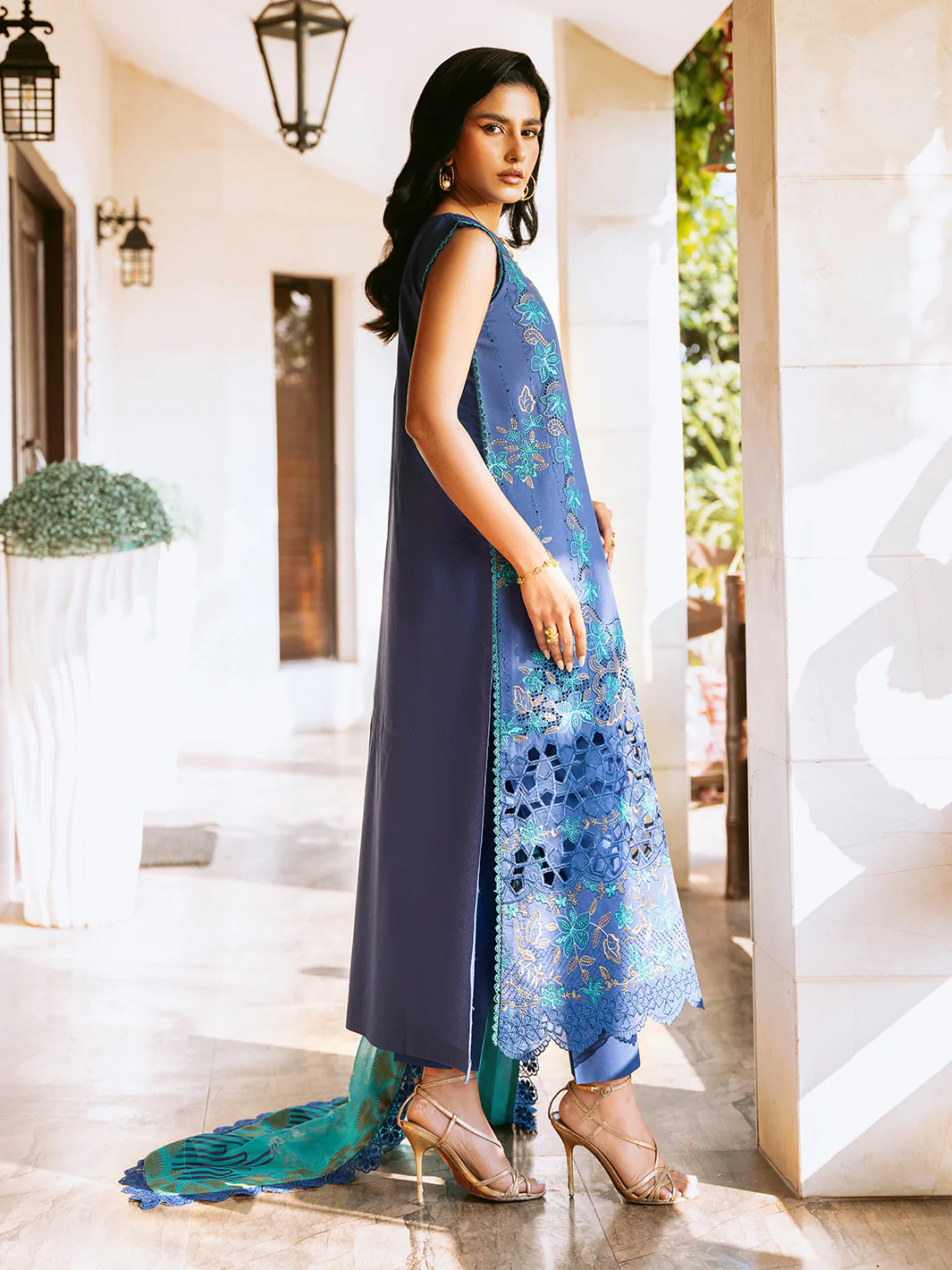 Bin ilyas luxury embroidered lawn collection-1