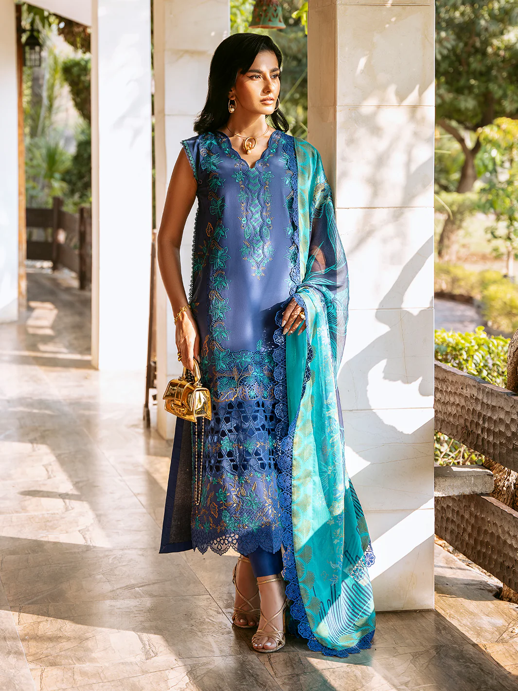 Bin ilyas luxury embroidered lawn collection-1