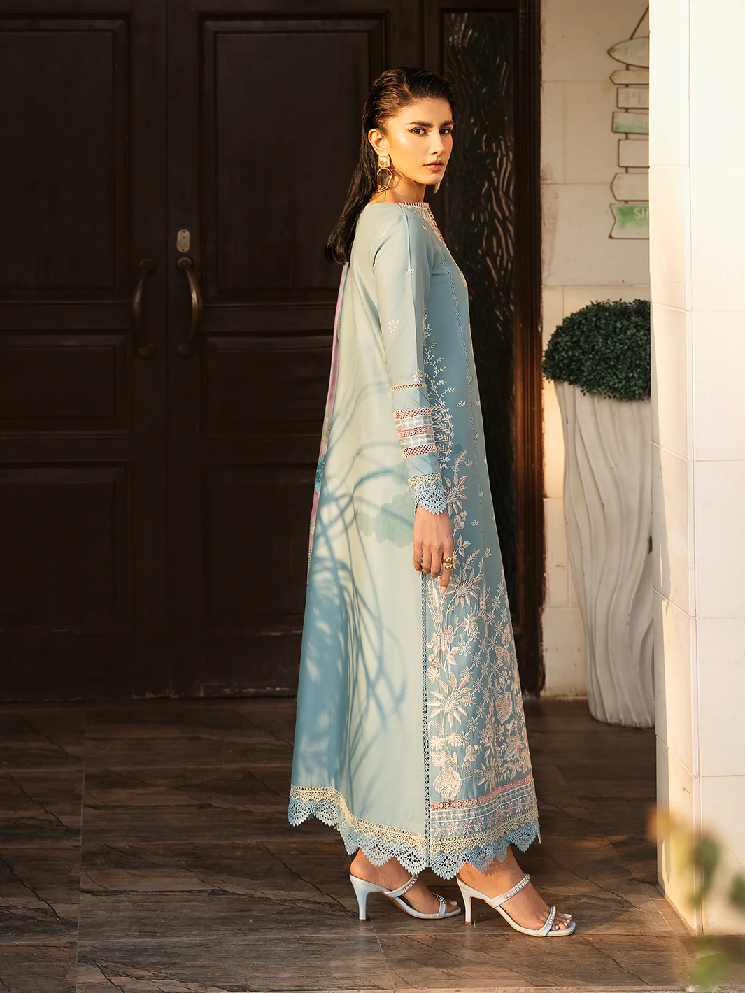 Bin ilyas luxury embroidered lawn collection-7