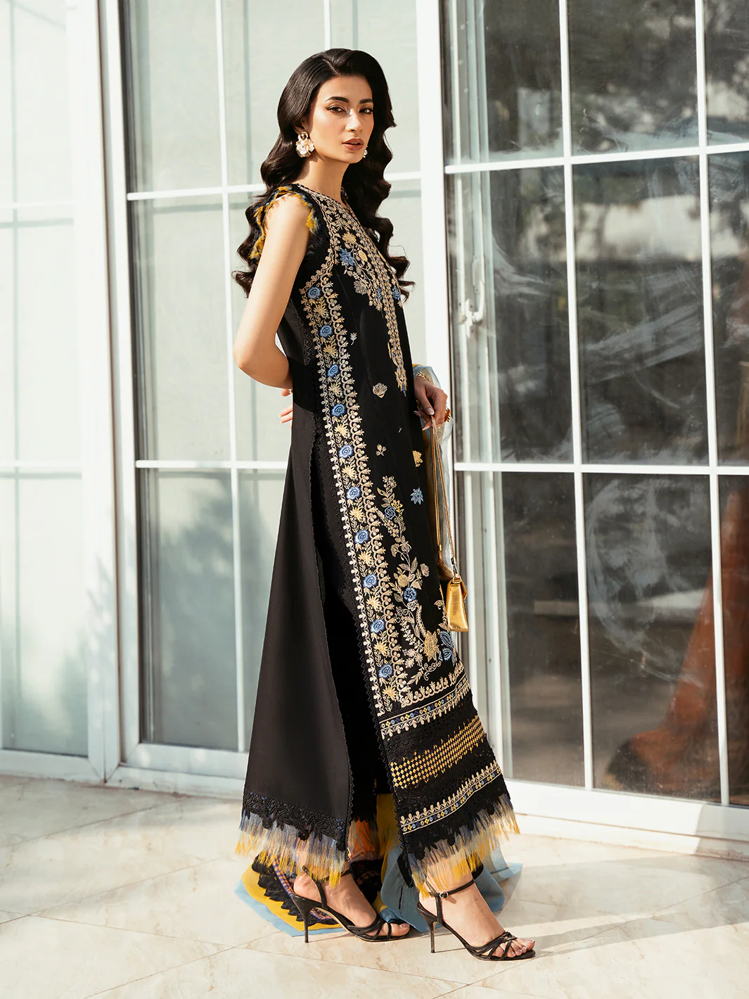 Bin ilyas luxury embroidered lawn collection-8