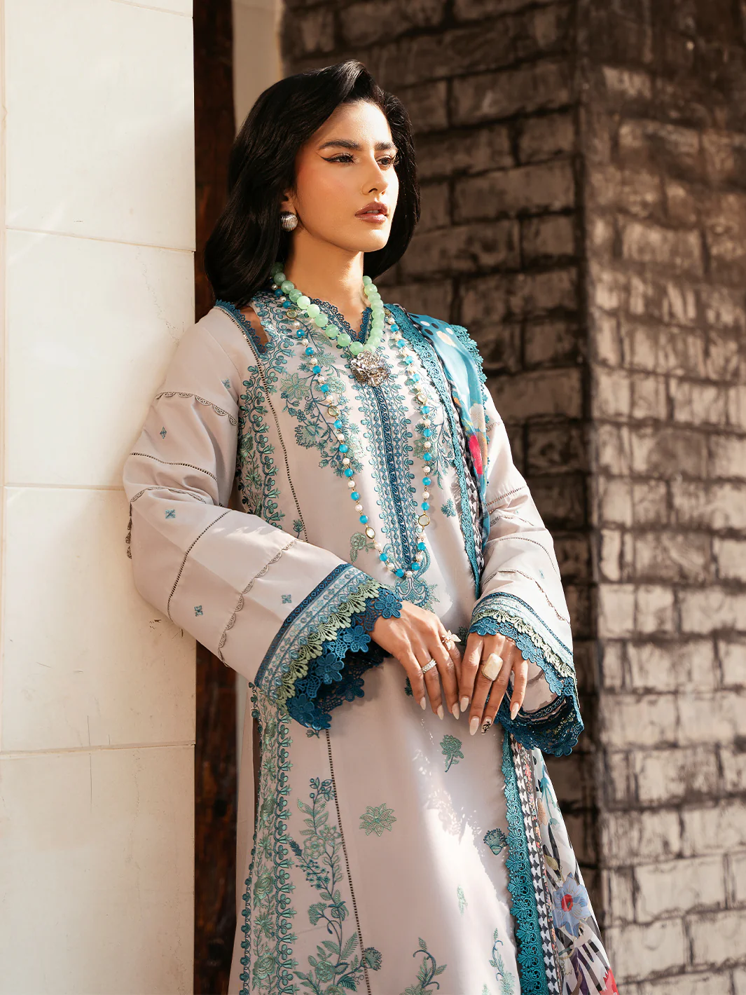Bin ilyas luxury embroidered lawn collection-10