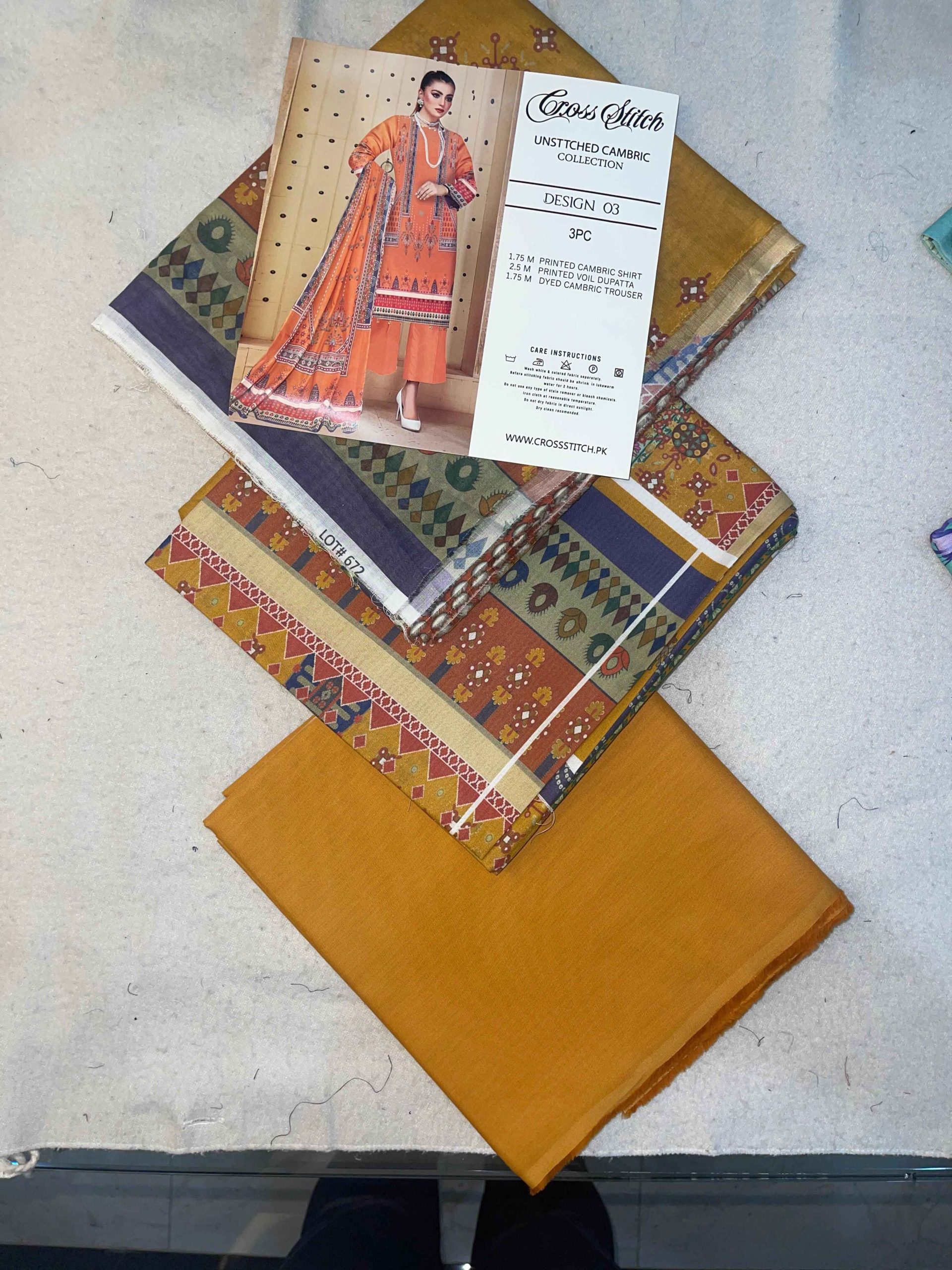 Cross stitch lawn 3pc unstitched-5