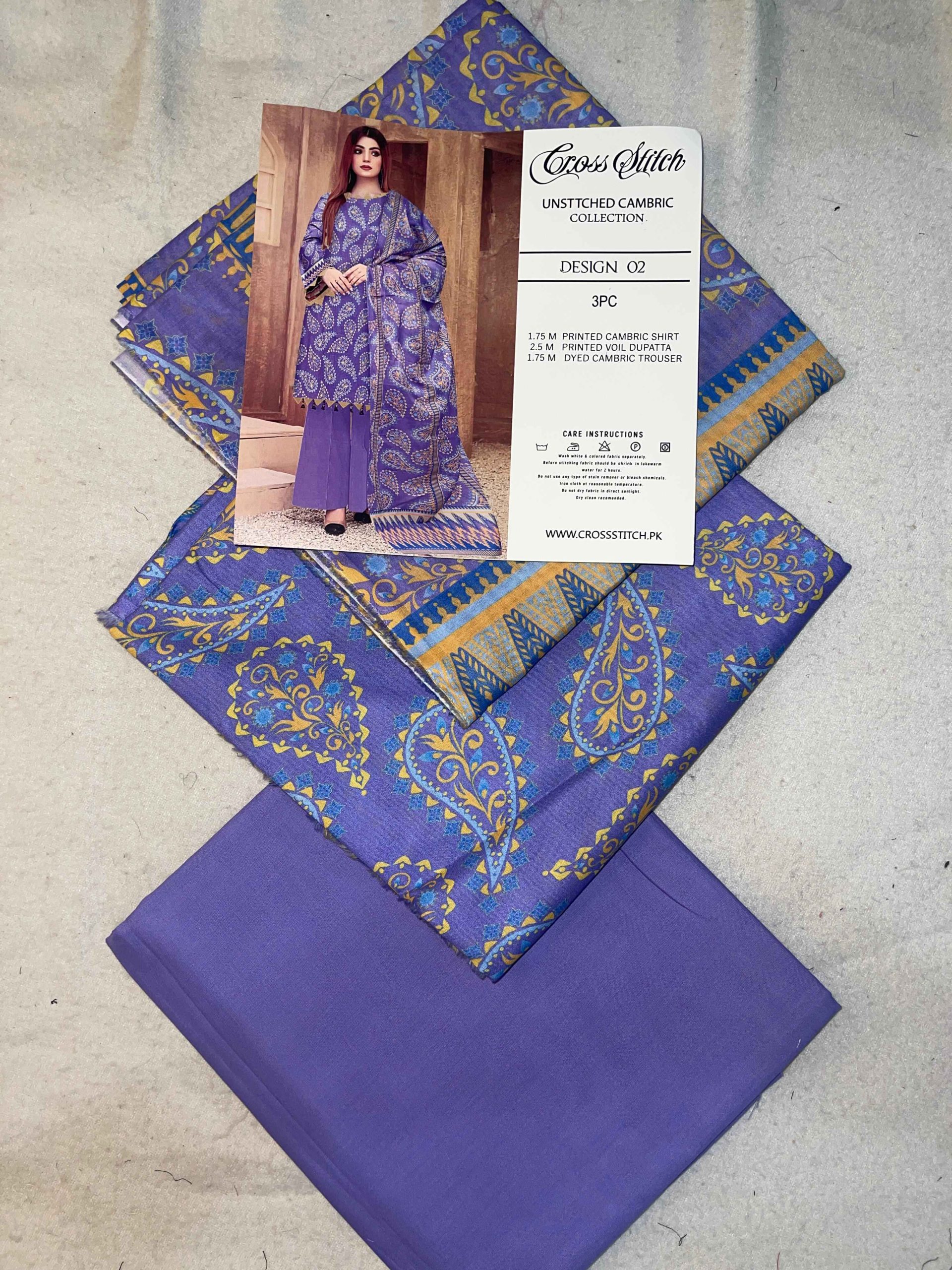 Cross stitch lawn 3pc unstitched-2