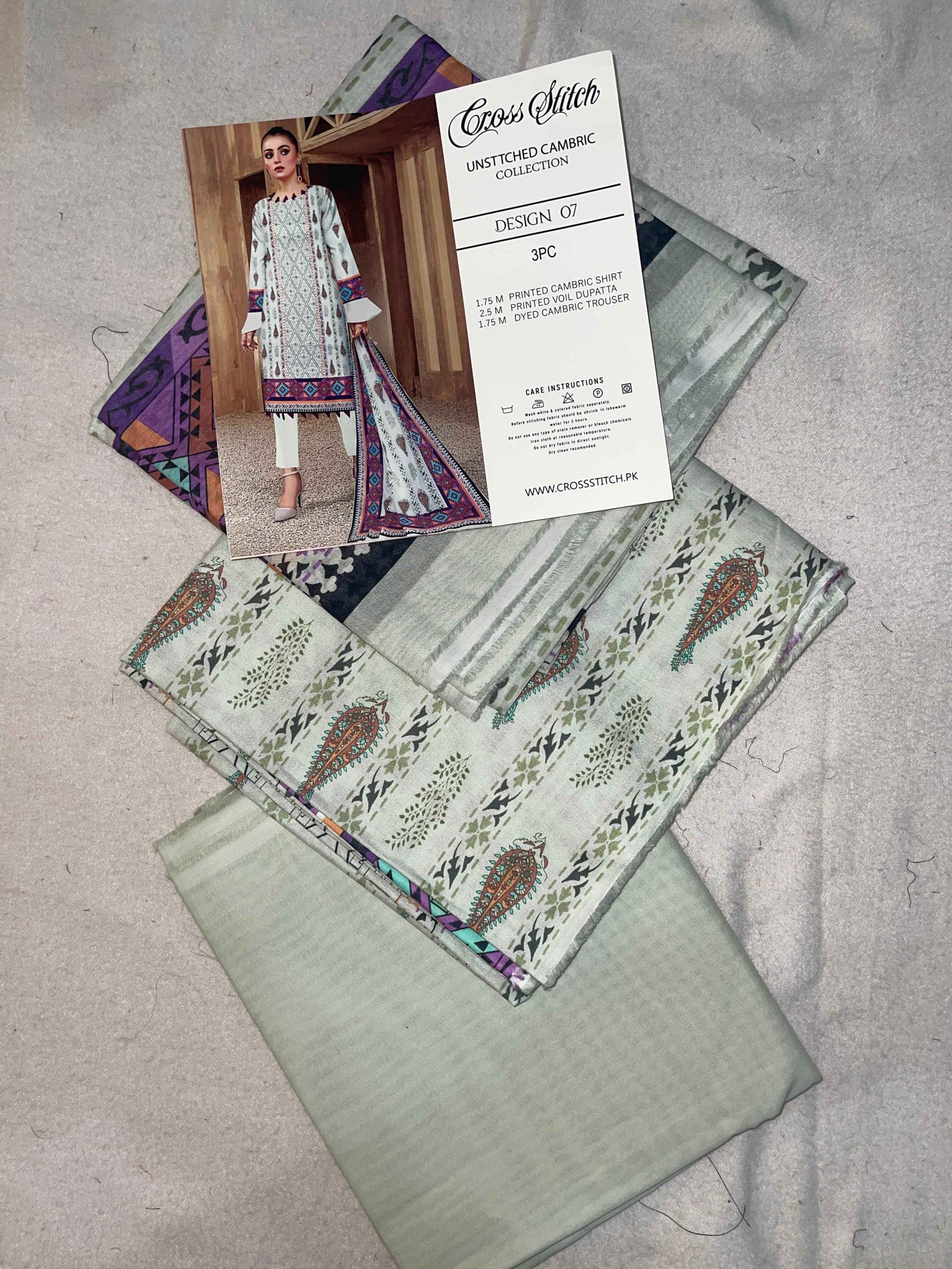 Cross stitch lawn 3pc unstitched-3