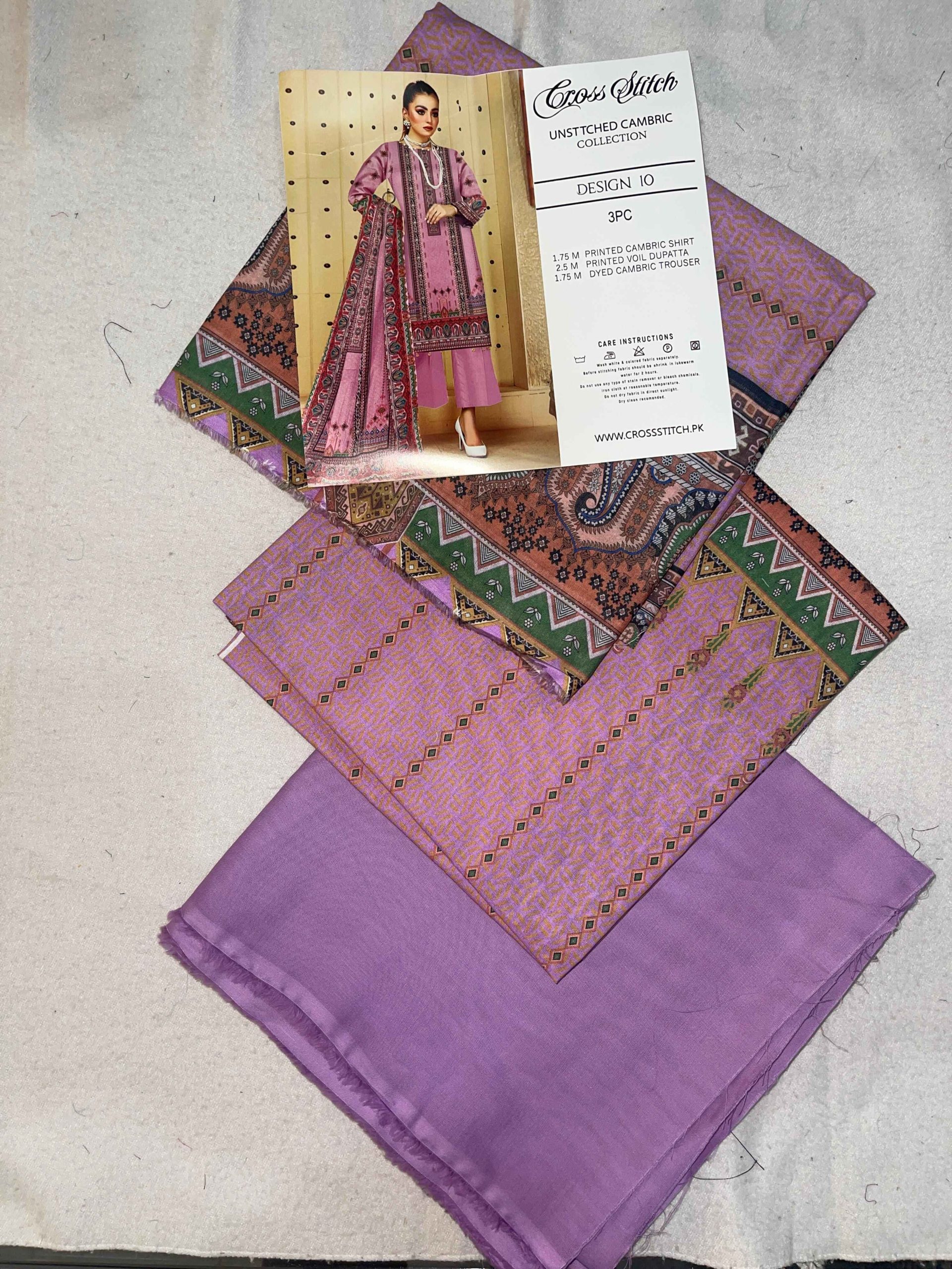 Cross stitch lawn 3pc unstitched