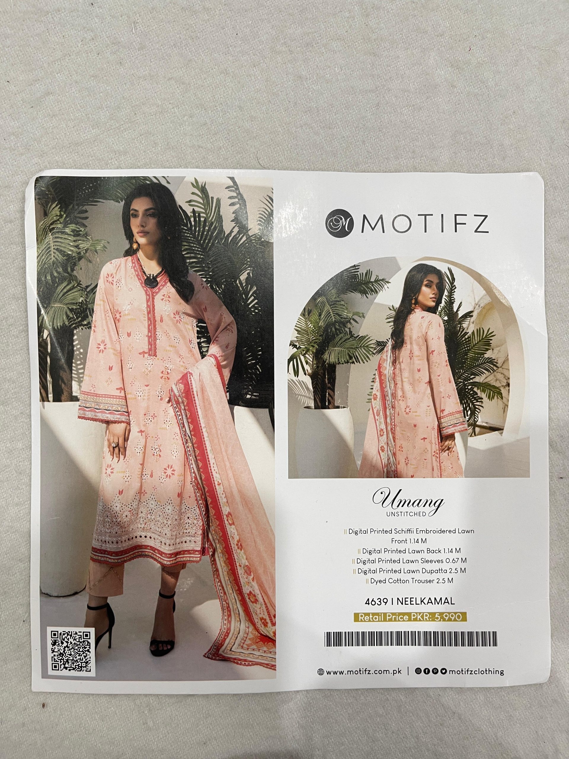 Motifz lawn 3 pc unstitched